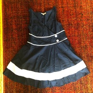 Sailor inspired a-line dress with pockets